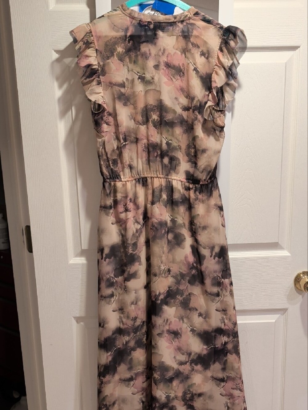 Steve Madden Beige, Pink And Black Floral Maxi Dress - Picture 4 of 4